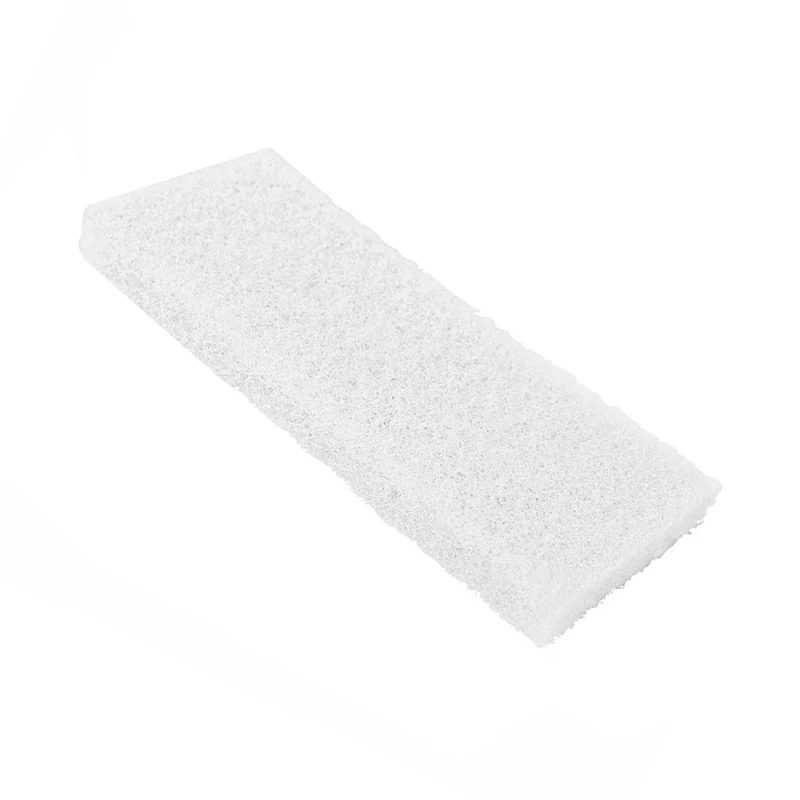 Globe Commercial Light Duty Utility Pad - 4" x 10" - White - 5 Pack