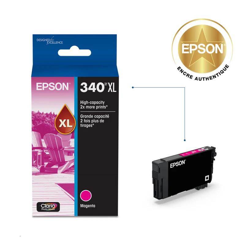 Epson - Cartouche d'encre 340 Claria Photo HD - Haute capacité - Magenta