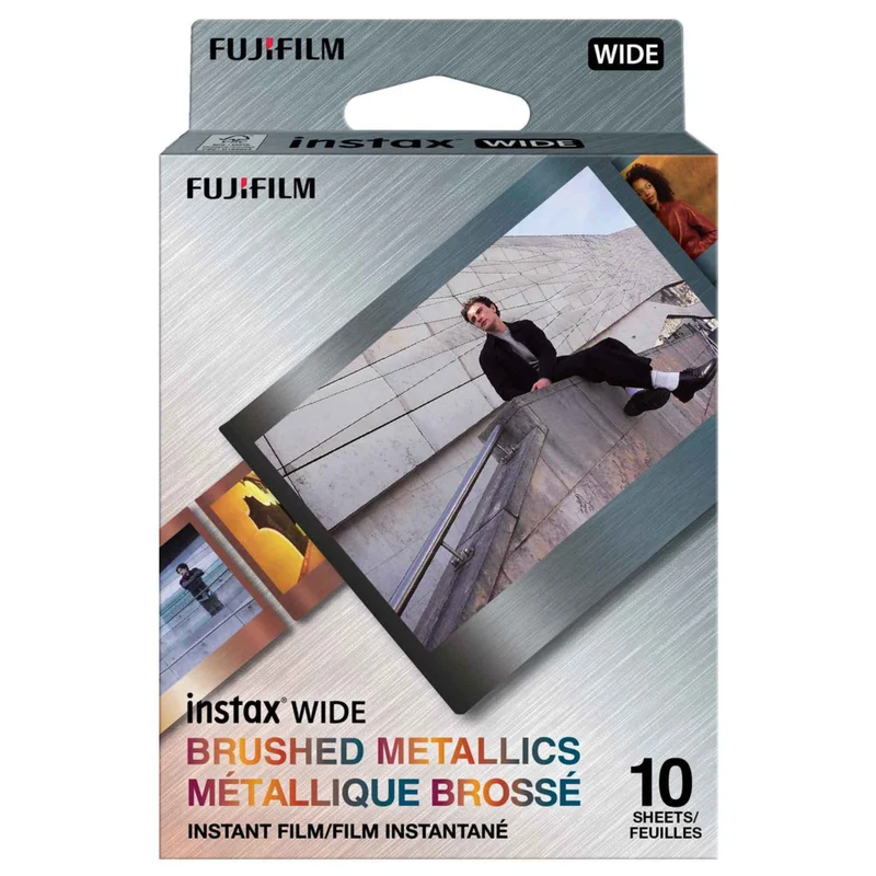 Fujifilm - Films Instantanés «Métallique Brossé» Instax Wide (10 Poses)