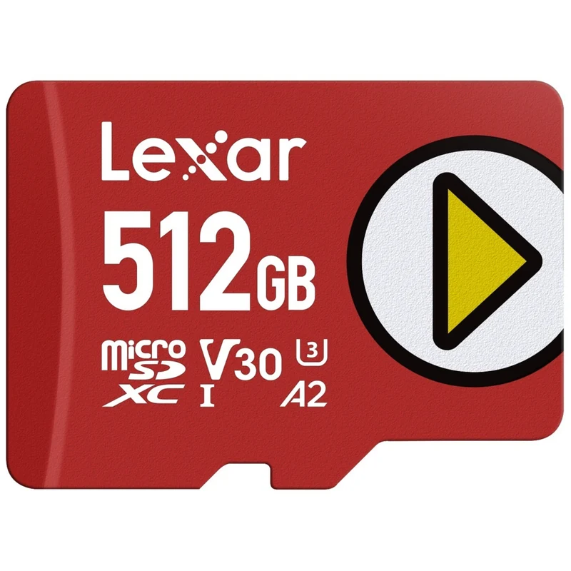 Lexar PLAY Speed Pump MicroSDXC Memory Card - 512GB - Red