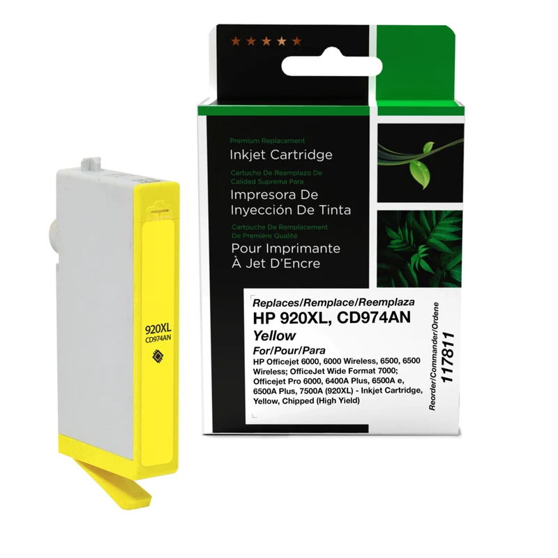 CIG - Cartouche d’encre CD974AN HP 920XL remise à neuf - rendement élevé - jaune