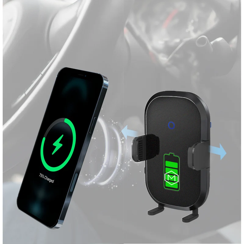 Mighty Mount - Support de chargeur sans fil 15 W, support 2 en 1 pour tableau de bord et grille d'aération