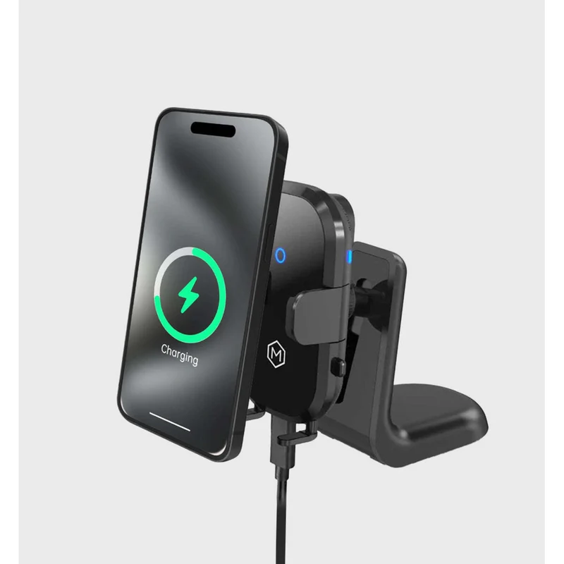 Mighty Mount - Support de chargeur sans fil 15 W, support 2 en 1 pour tableau de bord et grille d'aération