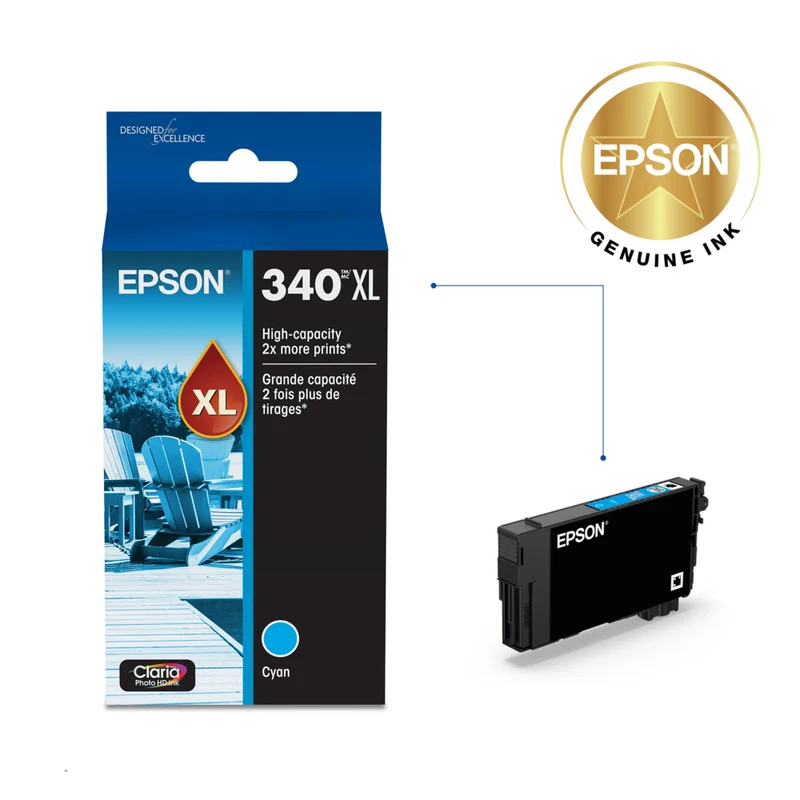 Epson 340 Claria Photo HD Ink Cartridge - High Capacity - Cyan