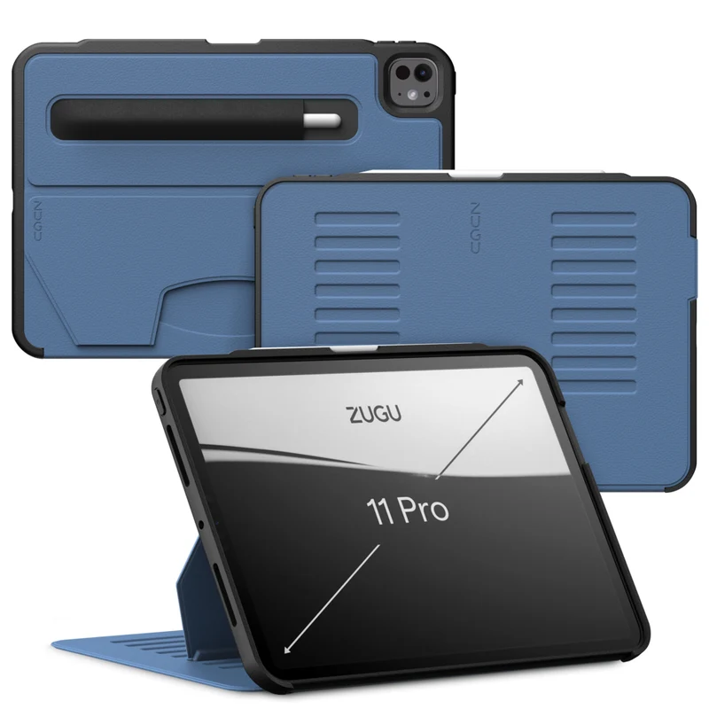Zugu - Étui iPad Pro 11 po M4 2024 - Bleu Ardoise