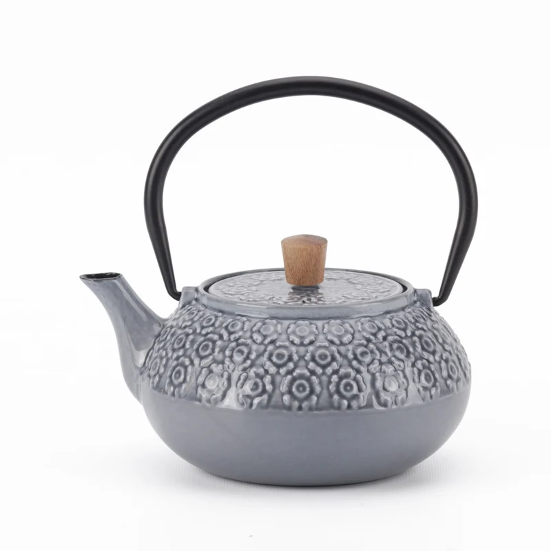 Minimal - Théière en fonte émaillée Minimal - Sakura Gris - 0,6 L