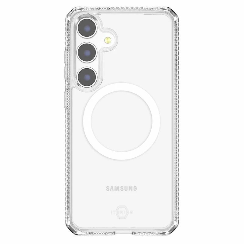 ITSKINS Hybrid_R Clear Case Compatible with MagSafe for Galaxy S25 - Transparent
