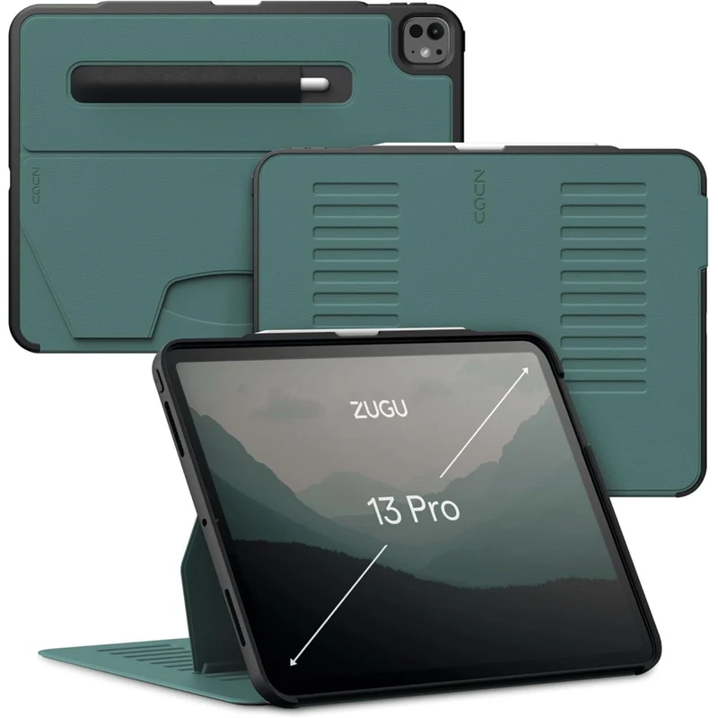 Zugu - Étui iPad Pro 13 po M4 2024 - Vert Pin