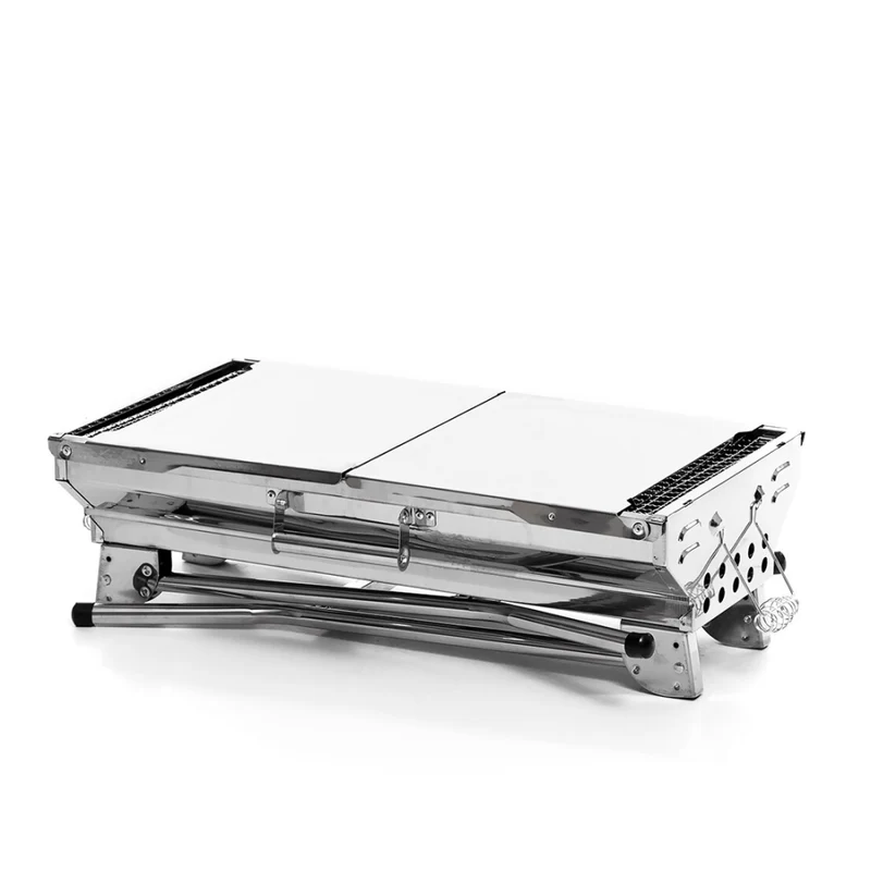 InnovaGoods - Barbecue au charbon pliable en acier inoxydable ExelQ