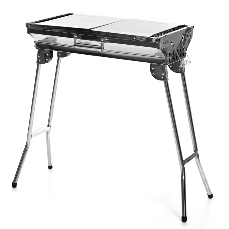 InnovaGoods ExelQ Stainless Steel Foldable Charcoal BBQ