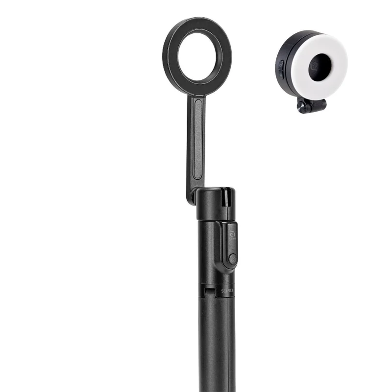 Adam Elements - Trépied perche à selfie sans fil Bluetooth SELFIE Pro avec lumière LED – Noir