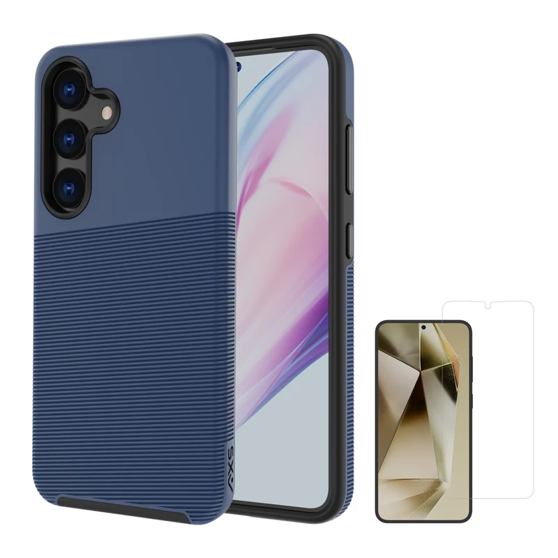 AXS PROTech Plus Dual-Layered Anti-Shock Sleek Case & Screen Protector for Samsung Galaxy S25+ - Astral Blue