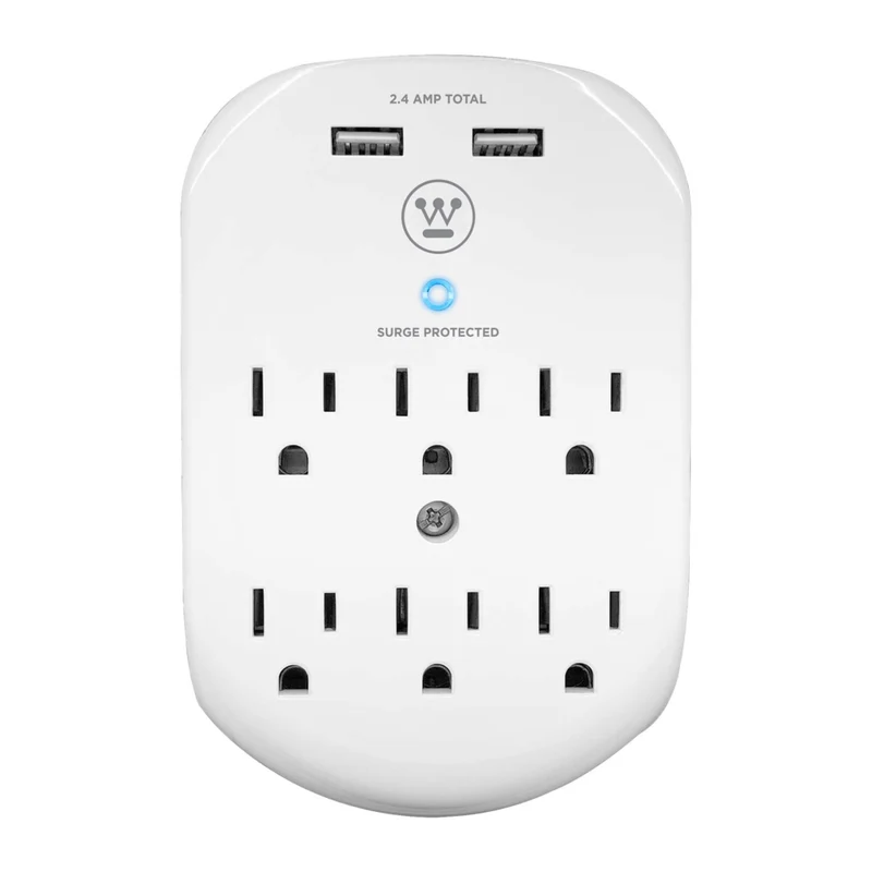 Westinghouse Wall Surge Tap - 6 USB Ports