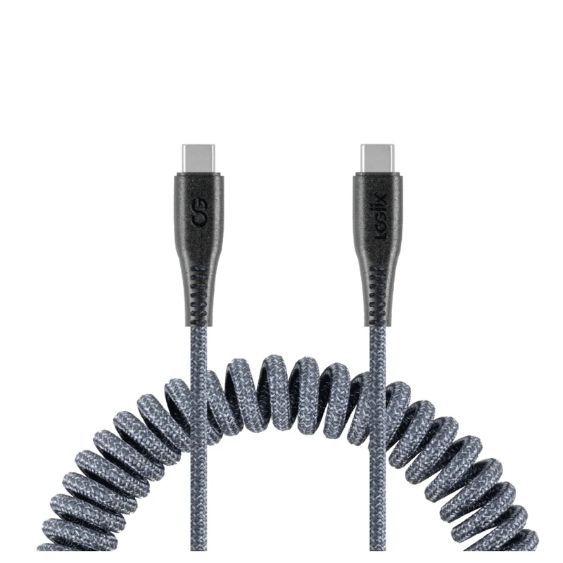 LOGiiX - Piston Connect Coil USB-C vers USB-C - Gris