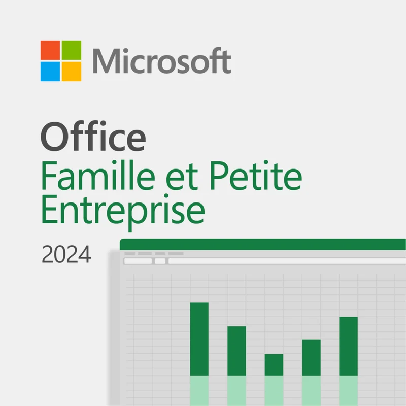 Microsoft Office Famille et Petite Entreprise 2024 pour 1 PC, Bilingue (Code numérique)