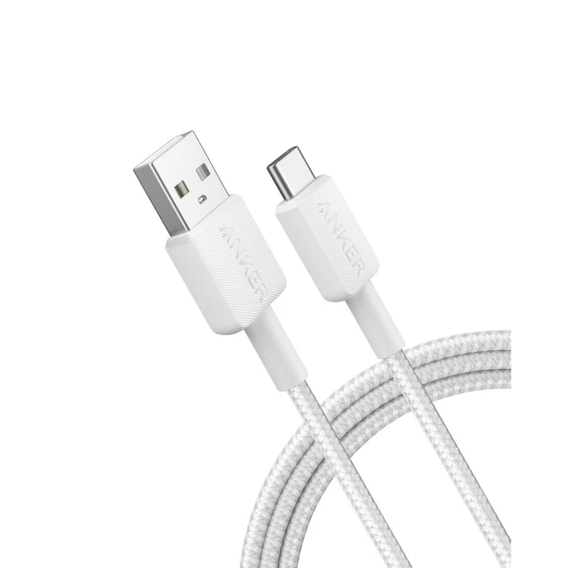 Anker 322 USB-A to USB-C Cable - 6' Braided - White