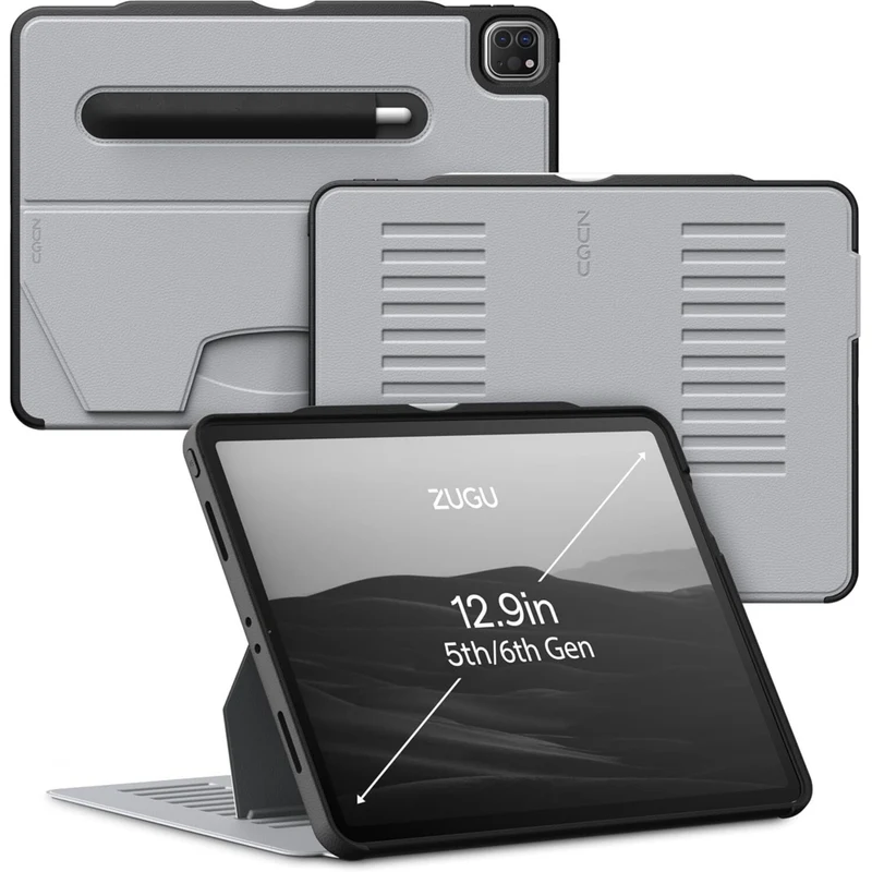 Zugu - Étui pour iPad Pro 12,9 po 2021/2022 - Édition Limitée - Gris Arctique