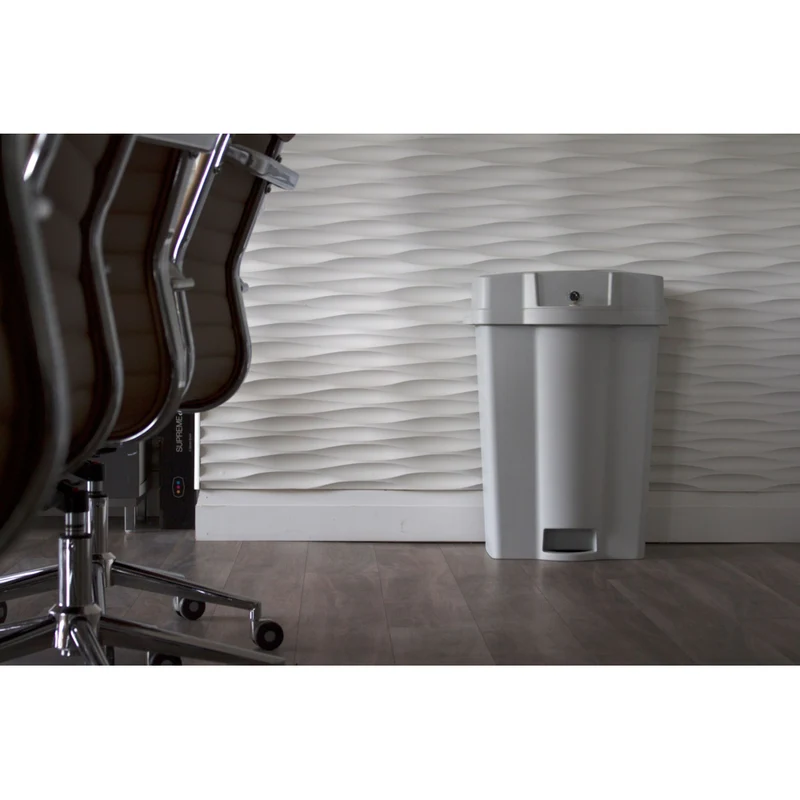 HSM - Poubelle à déchiqueter verrouillable avec console en plastique ShredVANTAGE - Gris