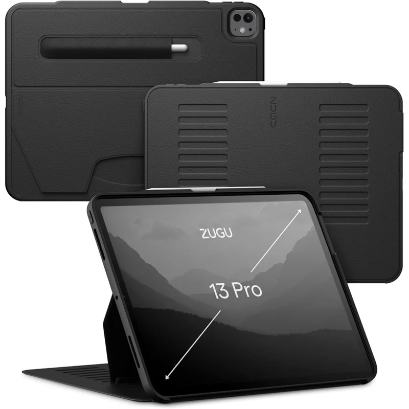 Zugu - Étui iPad Pro 13 po M4 2024 - Noir