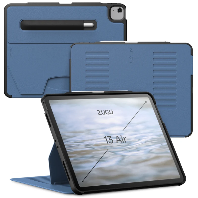 Zugu - Étui iPad Pro 12.9 po (2018/2020) & iPad Air 13 po (2024) - Bleu Ardoise