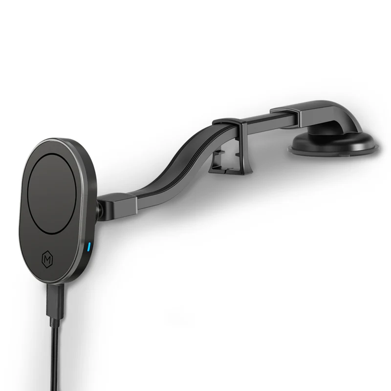Mighty Mount MagSafe 15W Wireless Charger Mount - Gooseneck Suction Cup Base