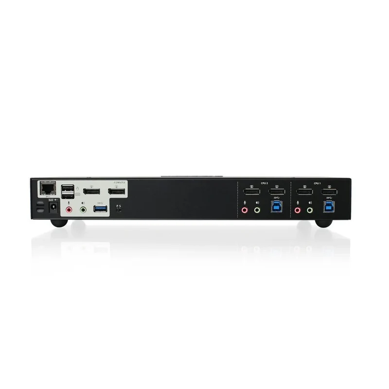 IOGEAR - Commutateur KVM DisplayPort 4K Dual View à 2 ports avec hub USB 3.0 et audio