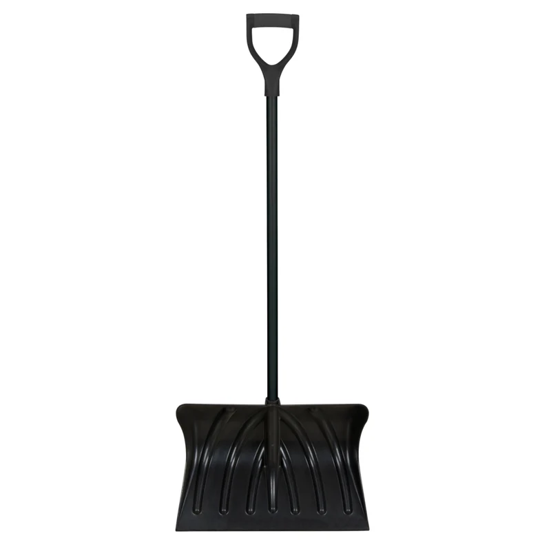Aurora Tools Poly Snow Shovel - Polypropylene Blade - 19-3/4" Wide - D-Grip Handle - 2 Pack