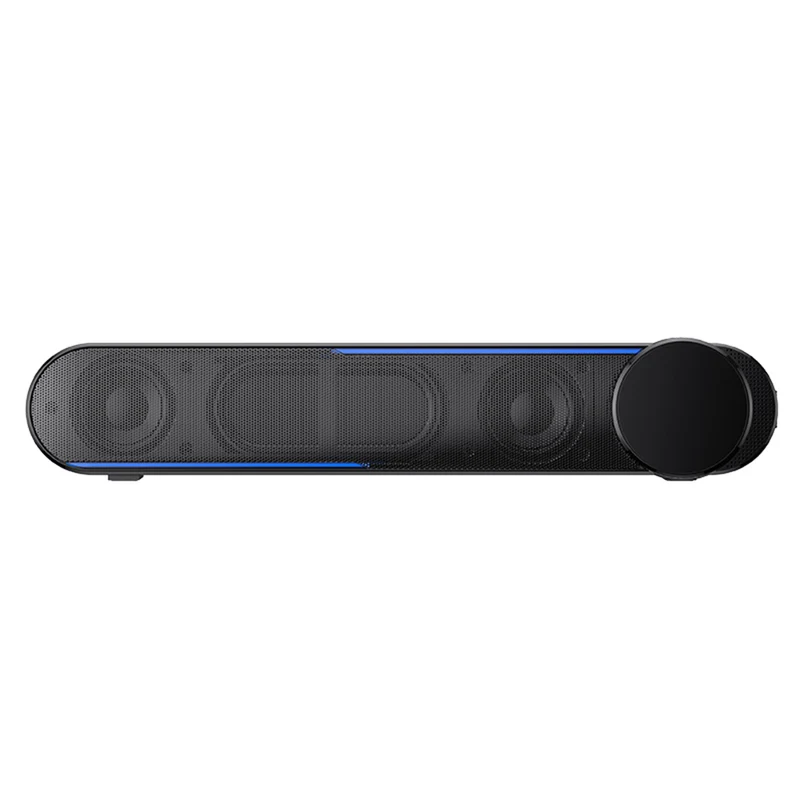 Havit - Double Drivers HiFi Bass LED Haut-parleur de bureau Barre de son - Noir