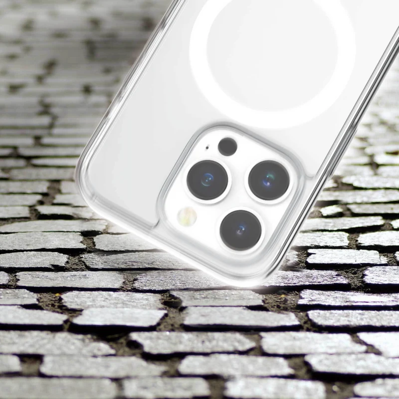 TUFF8 - Étui Clear Mag, verre trempé, ensemble chargeur PD 30 W - iPhone 15 Pro Max