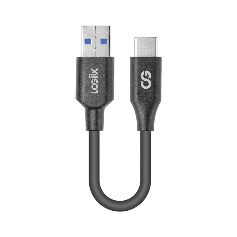 LOGiiX - Sync & Charge USB-A vers USB-C 15cm - Noir