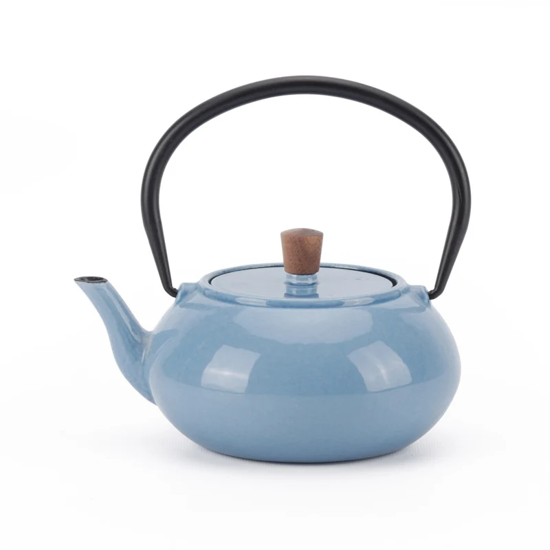 Minimal Enamelled Cast Iron Teapot - Classic Blue - 0.6 L