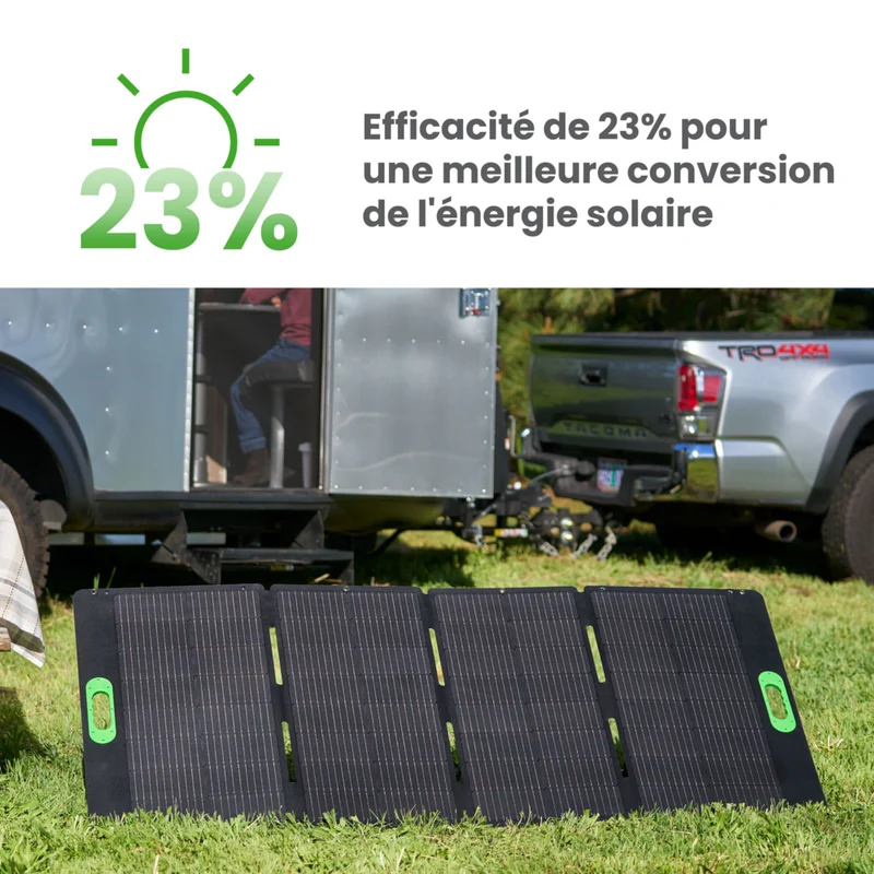 Yoshino - Générateur solaire portable à semi-conducteurs 4 000 W avec 3 panneaux solaires portables de 200 W