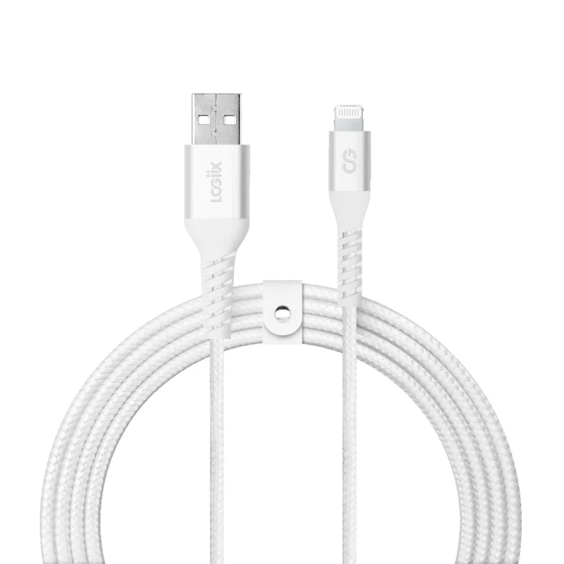 LOGiiX Vibrance Braid 1.2M USB-A to Lightning - White