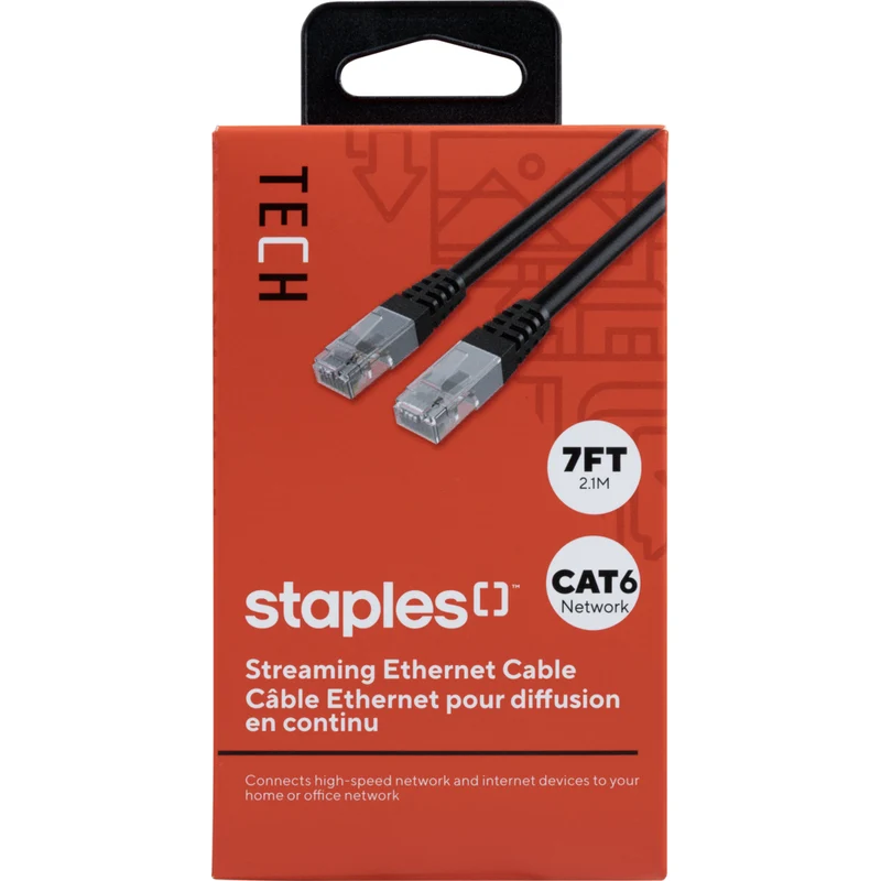 Staples CAT 6 Network Cable - 7 ft