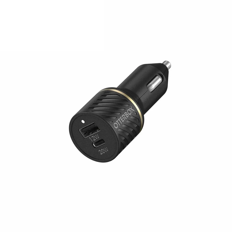 Otterbox Dual Fast Car Charger USB-C and USB-A - Black