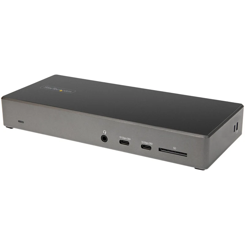 Startech 100W Triple 4K Monitor USB Type-C Docking Station - Black/Space Grey