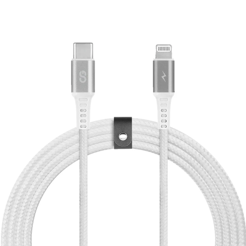 LOGiiX Piston Connect Braid Eco USB-C to Lightning - Silver/White