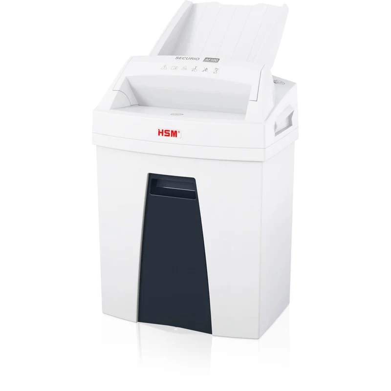 HSM - Déchiqueteuse à coupe transversale Securio AF100 à alimentation automatique de 100 feuilles
