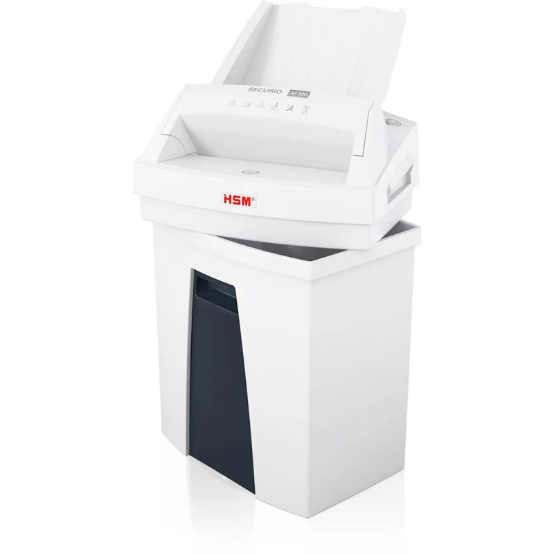 HSM - Déchiqueteuse à coupe transversale Securio AF100 à alimentation automatique de 100 feuilles