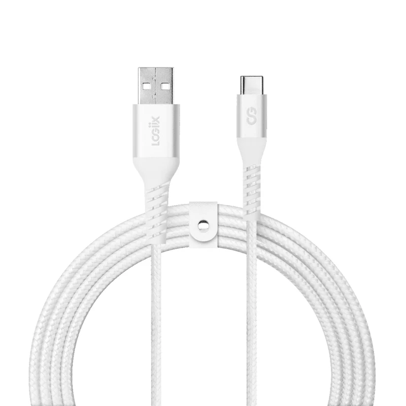 LOGiiX - Vibrance Braid 1,2M USB-A vers USB-C - Blanc