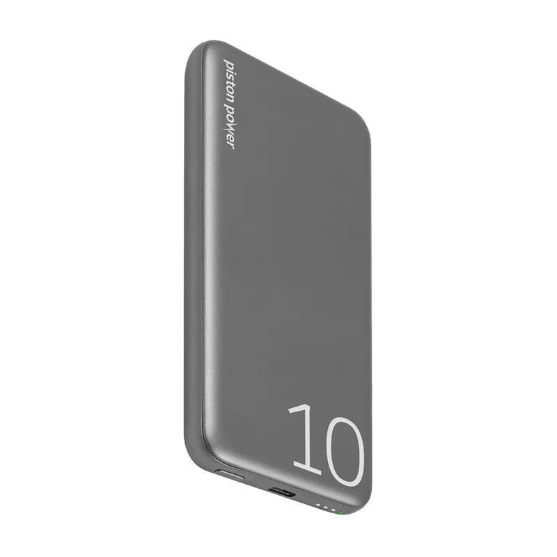 LOGiiX Piston Power 10000 mAh Aluminium Power Bank - Graphite Grey