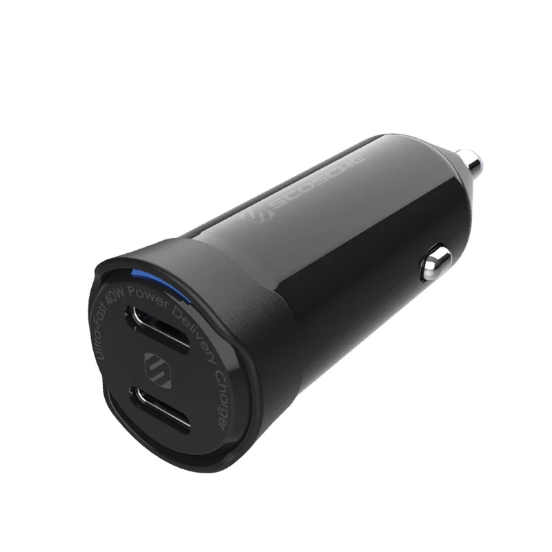 Scosche - Chargeur de voiture USB-C double-port PowerVolt PD40 - Noir
