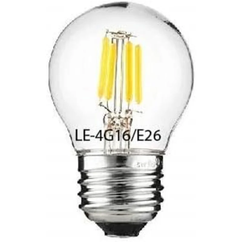 Northern Stars - DEL Ampoule LE-4G16/30/CL 3000K 120V 4W E12 450 LM Clear 40W Filament - Paquet de 2