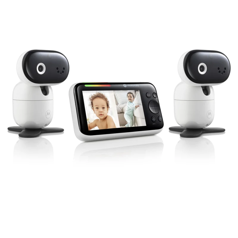 Motorola PIP1510 Connect Wi-Fi Video Motorized Smart Baby Monitor - White - 2 Camera Set