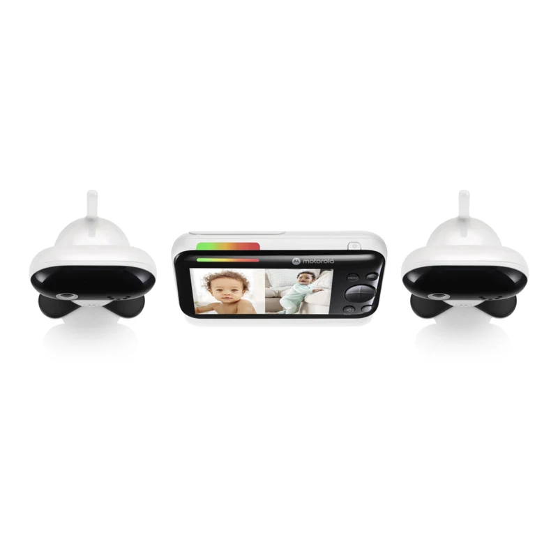 Motorola PIP1510 Connect Wi-Fi Video Motorized Smart Baby Monitor - White - 2 Camera Set