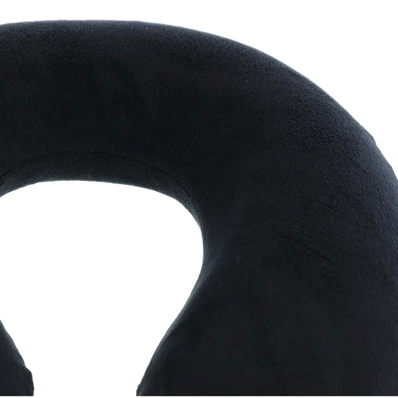 Milleni Memory Foam Comfort Ergonomic Air Travel Neck Pillow - Black