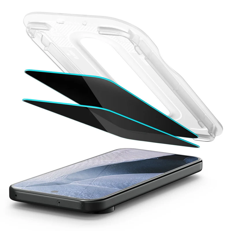 Spigen Google Pixel 11 Pro XL / 10 Pro XL / 9 Pro XL GLAS.tR EZ Fit Pro Privacy 2PCS Glass Screen Protector (Black)