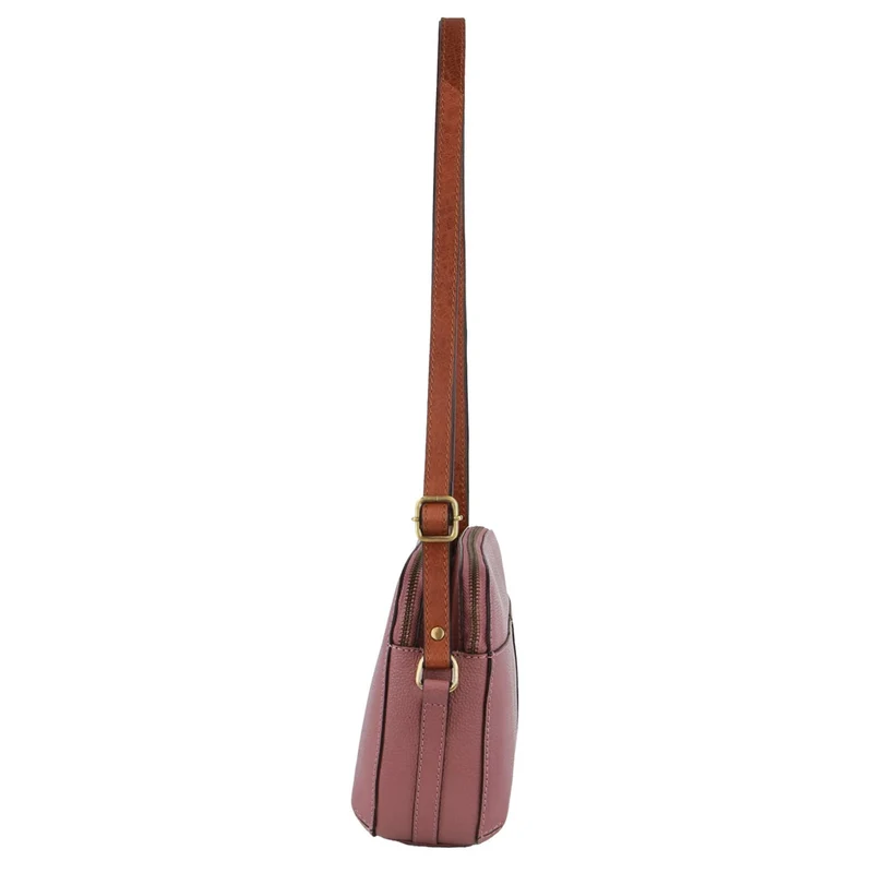 Pierre Cardin Women's Leather Classic Shoulder Crossbody Bag 24x17cm Rose