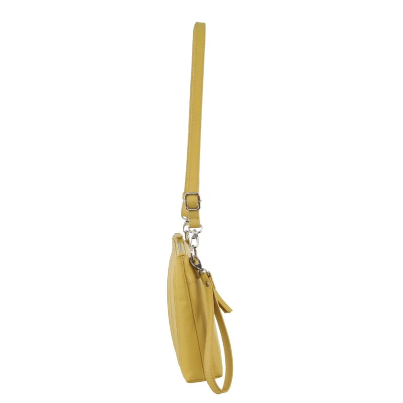Pierre Cardin Women's Leather Stitch Design Shoulder Crossbody Bag 28cm Yellow