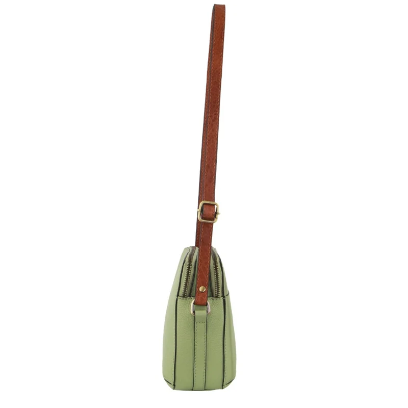 Pierre Cardin Women's Leather Classic Shoulder Crossbody Bag 24x17cm Jade